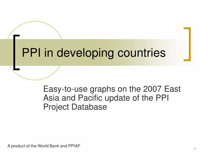 ppi in developing countries