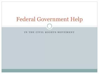 federal government help