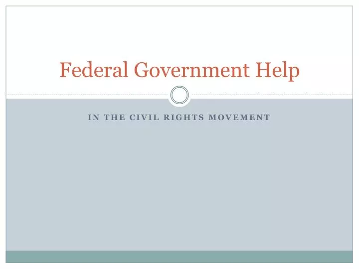 federal government help