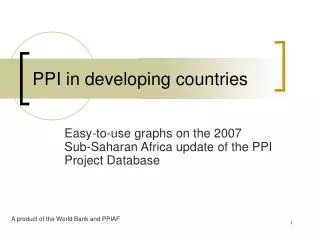 PPI in developing countries