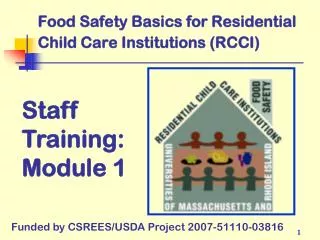 Food Safety Basics for Residential Child Care Institutions (RCCI)