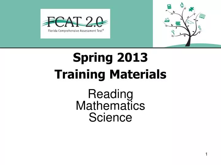 spring 2013 training materials