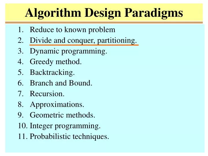 algorithm design paradigms