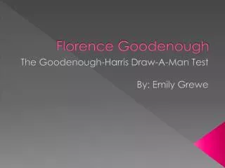 Florence Goodenough