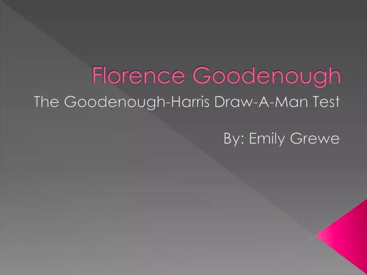 florence goodenough