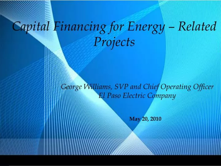 capital financing for energy related projects
