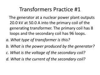 Transformers Practice #1