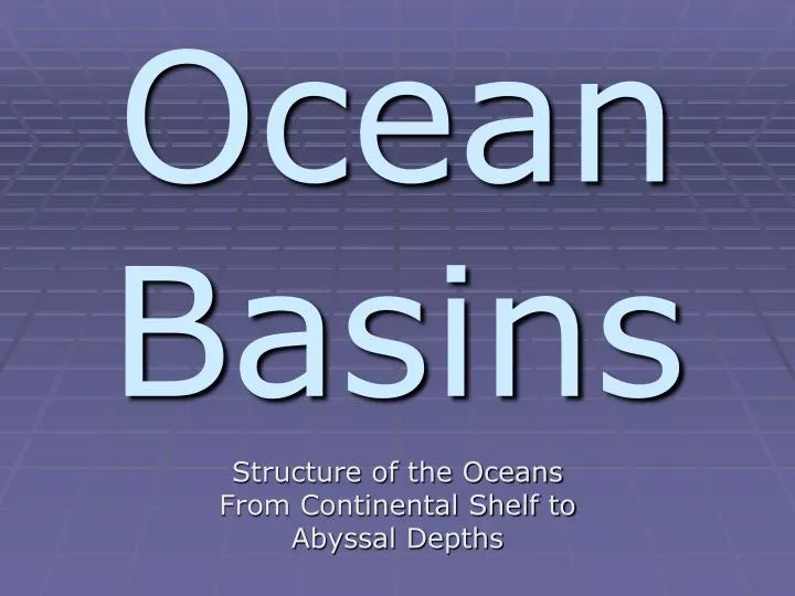 ocean basins