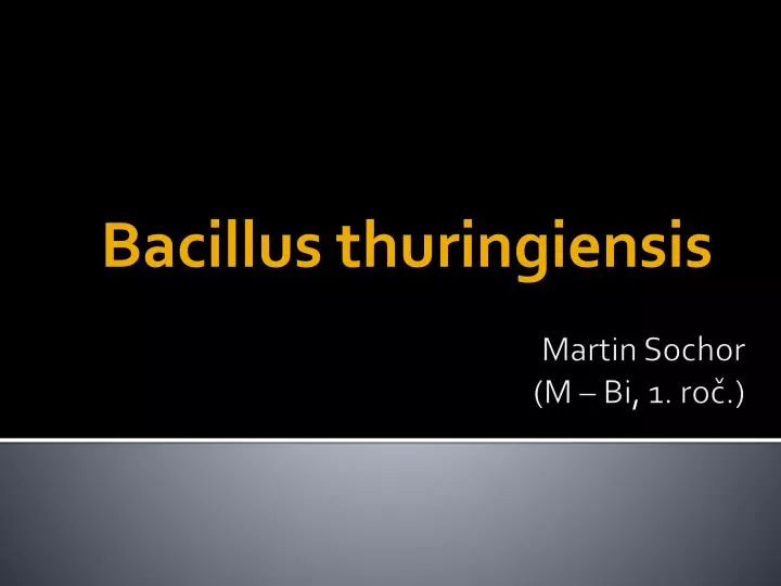 bacillus thuringiensis