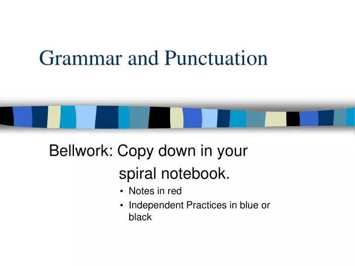 grammar and punctuation