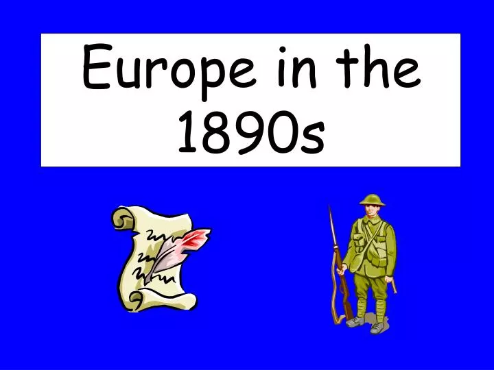 europe in the 1890s