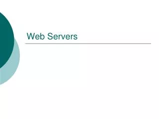 Web Servers