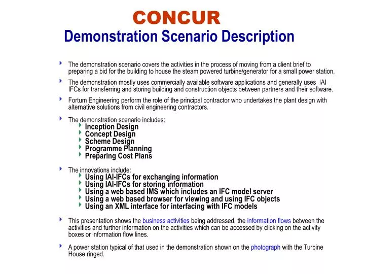 concur demonstration scenario description