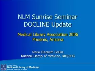 NLM Sunrise Seminar DOCLINE Update