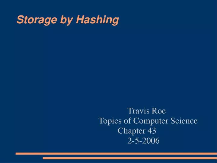 travis roe topics of computer science chapter 43 2 5 2006