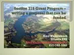 Section 319 Grant Program – writing a proposal that can be funded