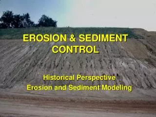 EROSION &amp; SEDIMENT CONTROL