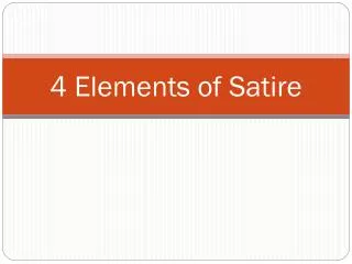 4 elements of satire