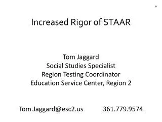 Increased Rigor of STAAR