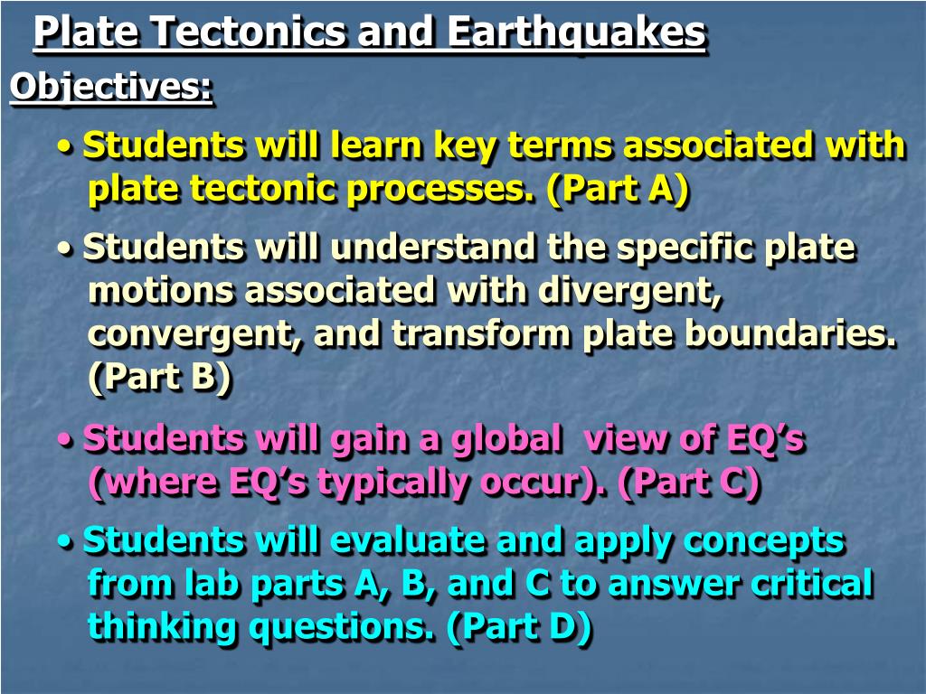 PPT - Plate Tectonics and Earthquakes PowerPoint Presentation, free ...