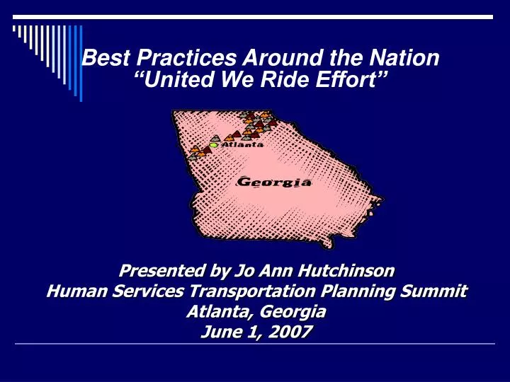 best practices around the nation united we ride effort