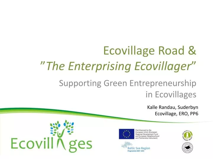ecovillage road the enterprising ecovillager