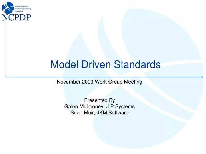 model driven standards