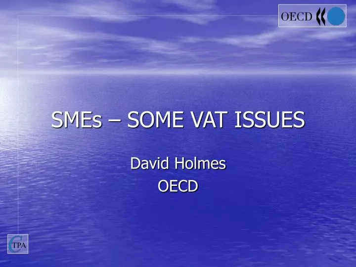 smes some vat issues