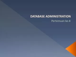 database administration