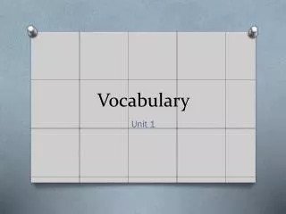 vocabulary