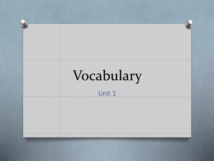 vocabulary