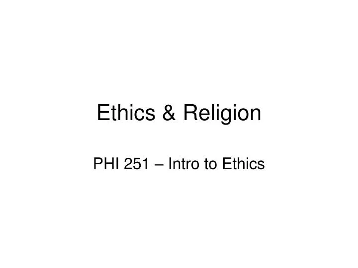 ethics religion