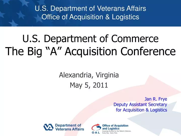 u s department of commerce the big a acquisition conference
