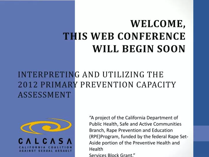 interpreting and utilizing the 2012 primary prevention capacity assessment