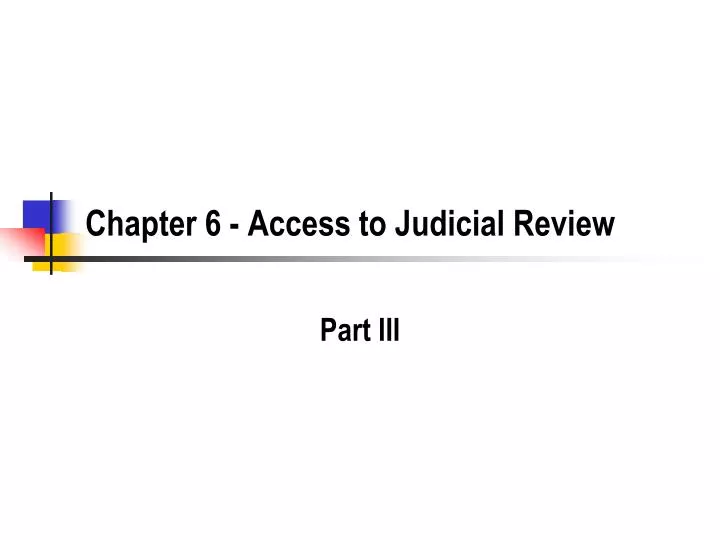 chapter 6 access to judicial review