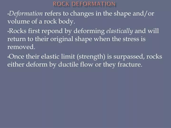 rock deformation