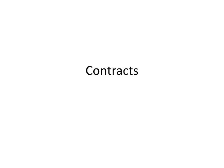 contracts