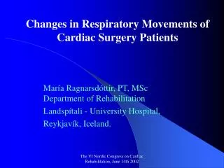 Changes in Respiratory Movements of Cardiac Surgery Patients