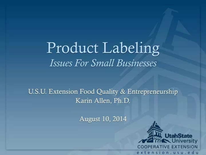 product labeling issues for small businesses