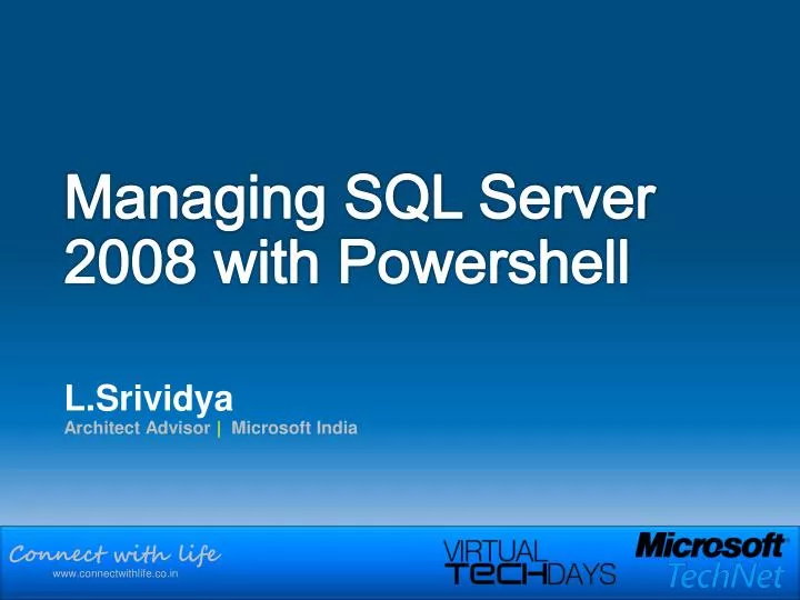 managing sql server 2008 with powershell