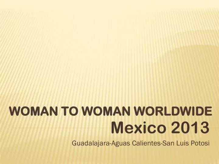 woman to woman worldwide