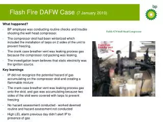 Flash Fire DAFW Case (7 January 2010)