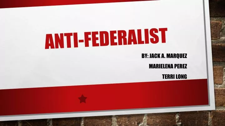 anti federalist