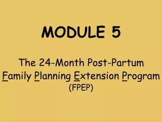 MODULE 5