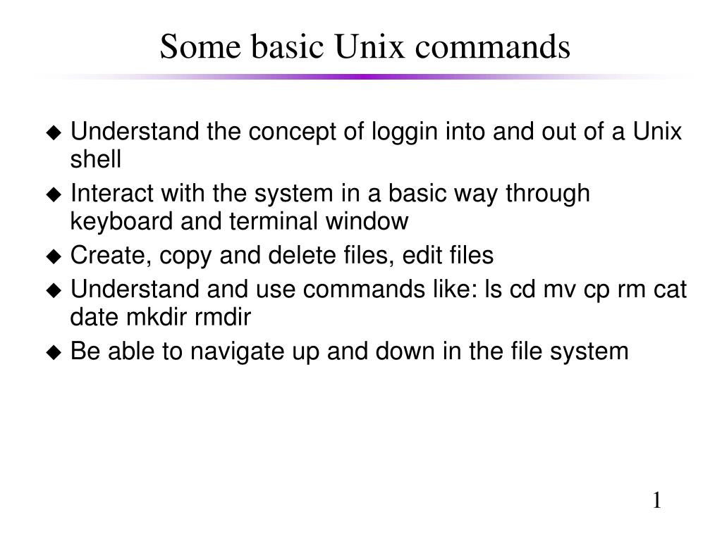 PPT - Some basic Unix commands PowerPoint Presentation, free download ...