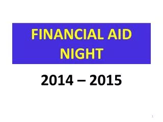 FINANCIAL AID NIGHT