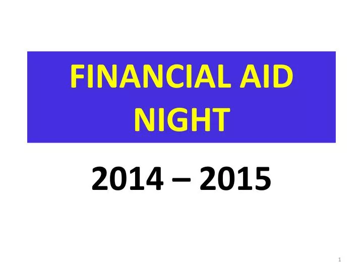 financial aid night