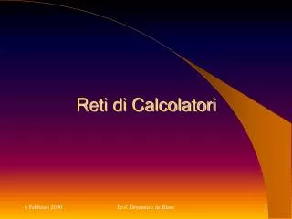 reti di calcolatori