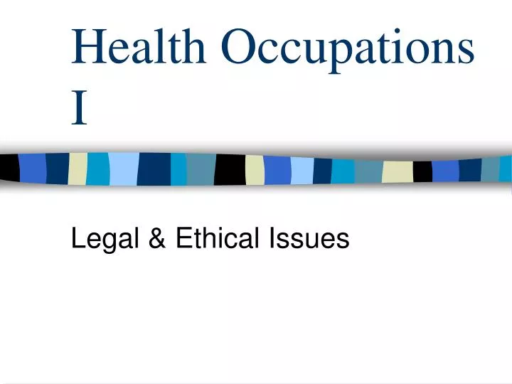 health occupations i