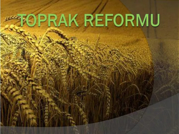 toprak reformu